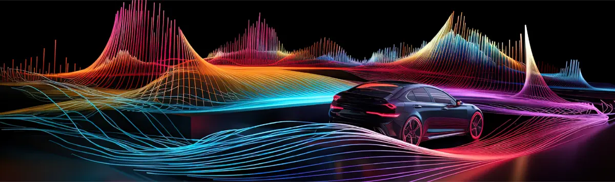 Electric vehicle charging port with glowing energy streams representing power and clean technology